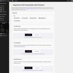 Page screenshot: All-in-One WP Migration &rarr; Reset HubPremium
