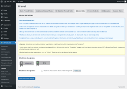 Page screenshot: WP Security &rarr; Firewall &rarr; Internet Bots