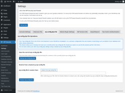 Page screenshot: WP Security &rarr; Settings &rarr; wp-config.php File