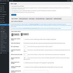 Page screenshot: WP Security &rarr; User Login