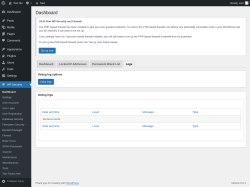 Page screenshot: WP Security &rarr; Logs