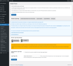 Page screenshot: WP Security &rarr; Brute Force