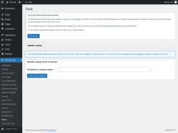 Page screenshot: WP Security &rarr; Tools