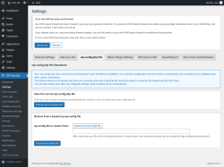 Page screenshot: WP Security &rarr; Settings &rarr; wp-config.php File