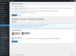 Page screenshot: WP Security &rarr; Filesystem Security &rarr; PHP File Editing