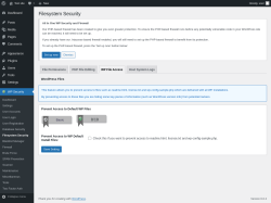 Page screenshot: WP Security &rarr; Filesystem Security &rarr; WP File Access