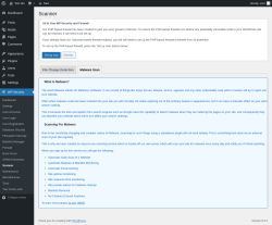 Page screenshot: WP Security &rarr; Scanner &rarr; Malware Scan