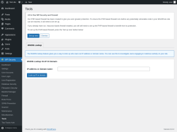 Page screenshot: WP Security &rarr; Tools