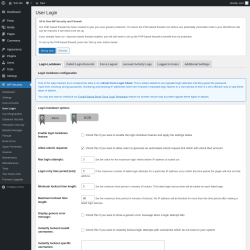 Page screenshot: WP Security &rarr; User Login