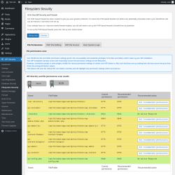 Page screenshot: WP Security &rarr; Filesystem Security