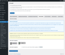 Page screenshot: WP Security &rarr; Firewall &rarr; Internet Bots