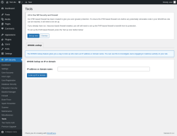 Page screenshot: WP Security &rarr; Tools