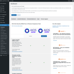 Page screenshot: WP Security &rarr; Premium Upgrade