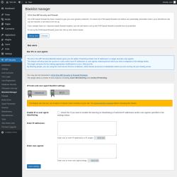Page screenshot: WP Security &rarr; Blacklist Manager