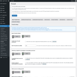 Page screenshot: WP Security &rarr; Firewall