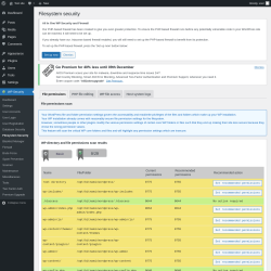 Page screenshot: WP Security &rarr; Filesystem Security