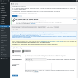 Page screenshot: WP Security &rarr; Brute Force &rarr; Login whitelist