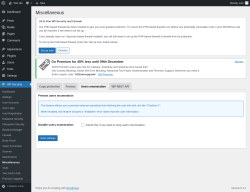 Page screenshot: WP Security &rarr; Miscellaneous &rarr; Users enumeration