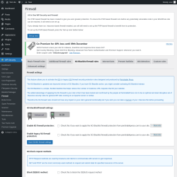 Page screenshot: WP Security &rarr; Firewall &rarr; 6G Blacklist firewall rules