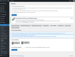 Page screenshot: WP Security &rarr; Firewall &rarr; Prevent hotlinks