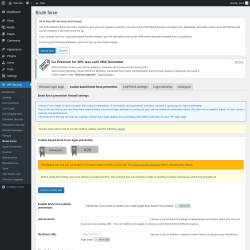 Page screenshot: WP Security &rarr; Brute Force &rarr; Cookie based brute force prevention