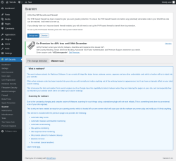 Page screenshot: WP Security &rarr; Scanner &rarr; Malware scan