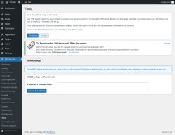 Page screenshot: WP Security &rarr; Tools