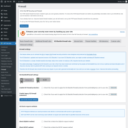 Page screenshot: WP Security &rarr; Firewall &rarr; 6G Blacklist firewall rules