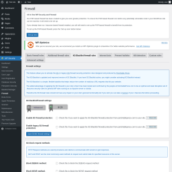 Page screenshot: WP Security &rarr; Firewall &rarr; 6G Blacklist firewall rules