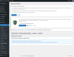Page screenshot: WP Security &rarr; Spam Prevention &rarr; BuddyPress