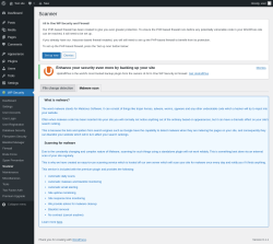 Page screenshot: WP Security &rarr; Scanner &rarr; Malware scan