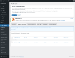 Page screenshot: WP Security &rarr; Locked IP addresses