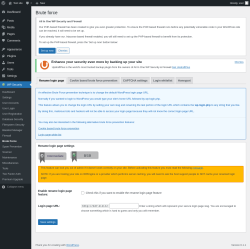 Page screenshot: WP Security &rarr; Brute Force