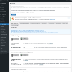 Page screenshot: WP Security &rarr; Firewall