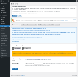 Page screenshot: WP Security &rarr; Brute Force