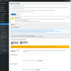 Page screenshot: WP Security &rarr; Blacklist Manager