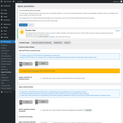 Page screenshot: WP Security &rarr; Spam Prevention
