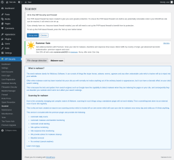 Page screenshot: WP Security &rarr; Scanner &rarr; Malware scan