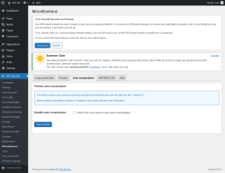 Page screenshot: WP Security &rarr; Miscellaneous &rarr; User enumeration
