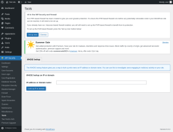 Page screenshot: WP Security &rarr; Tools