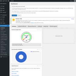Page screenshot: WP Security &rarr; Premium Upgrade &rarr; Dashboard