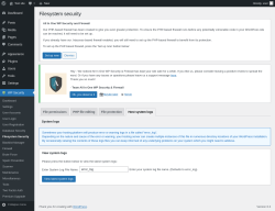 Page screenshot: WP Security &rarr; Filesystem Security &rarr; Host system logs