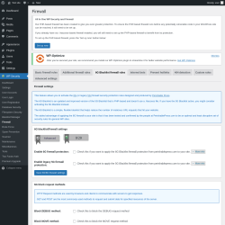 Page screenshot: WP Security &rarr; Firewall &rarr; 6G Blacklist firewall rules