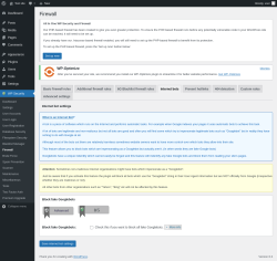 Page screenshot: WP Security &rarr; Firewall &rarr; Internet bots