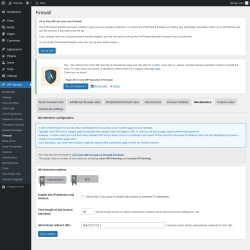 Page screenshot: WP Security &rarr; Firewall &rarr; 404 detection