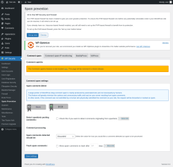 Page screenshot: WP Security &rarr; Spam Prevention