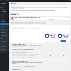 Page screenshot: WP Security &rarr; Premium Upgrade