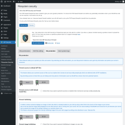 Page screenshot: WP Security &rarr; Filesystem Security &rarr; File protection