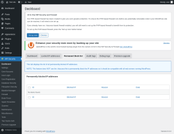 Page screenshot: WP Security &rarr; Permanent block list