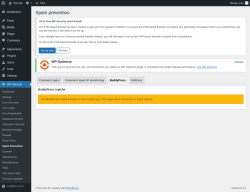 Page screenshot: WP Security &rarr; Spam Prevention &rarr; BuddyPress